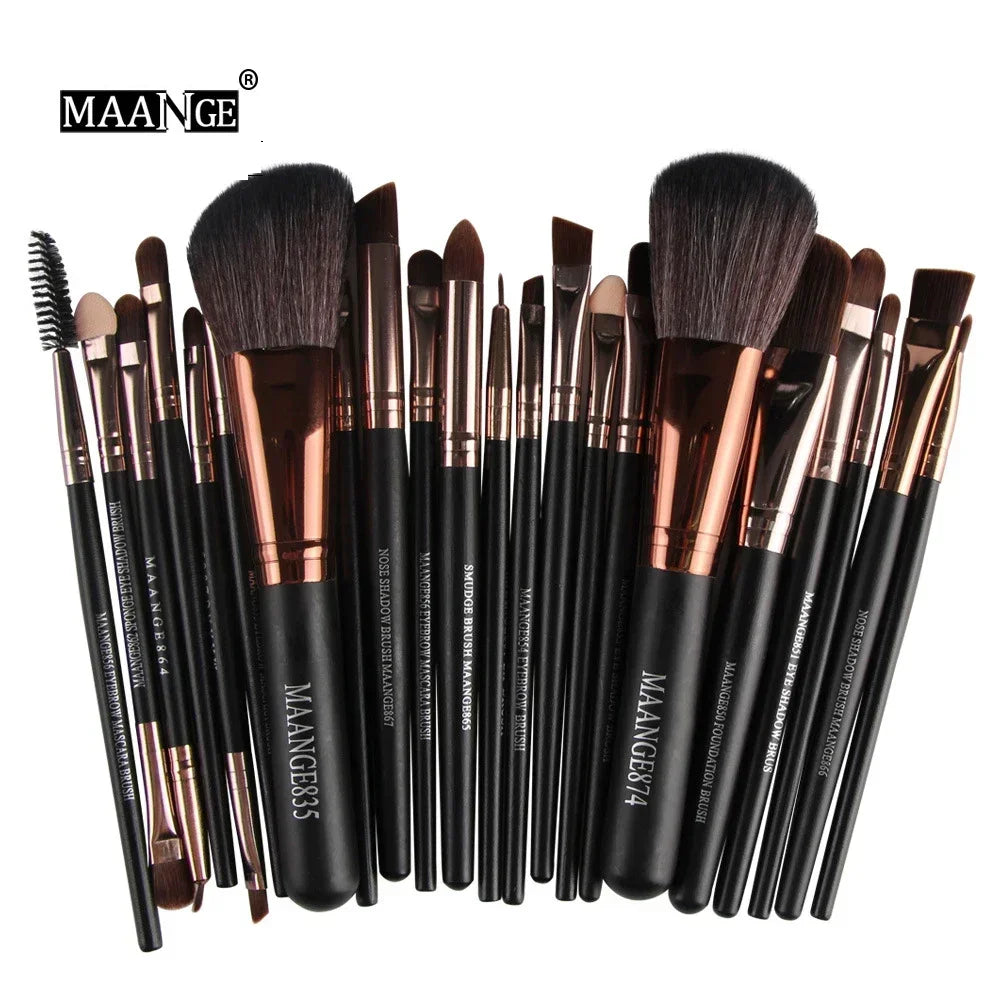 3/13/22pcs Pennelli per trucco professionale Set di strumenti Kit di strumenti per pennelli per trucco per ombretto Eyeliner Pennelli per cosmetici Maquiagem