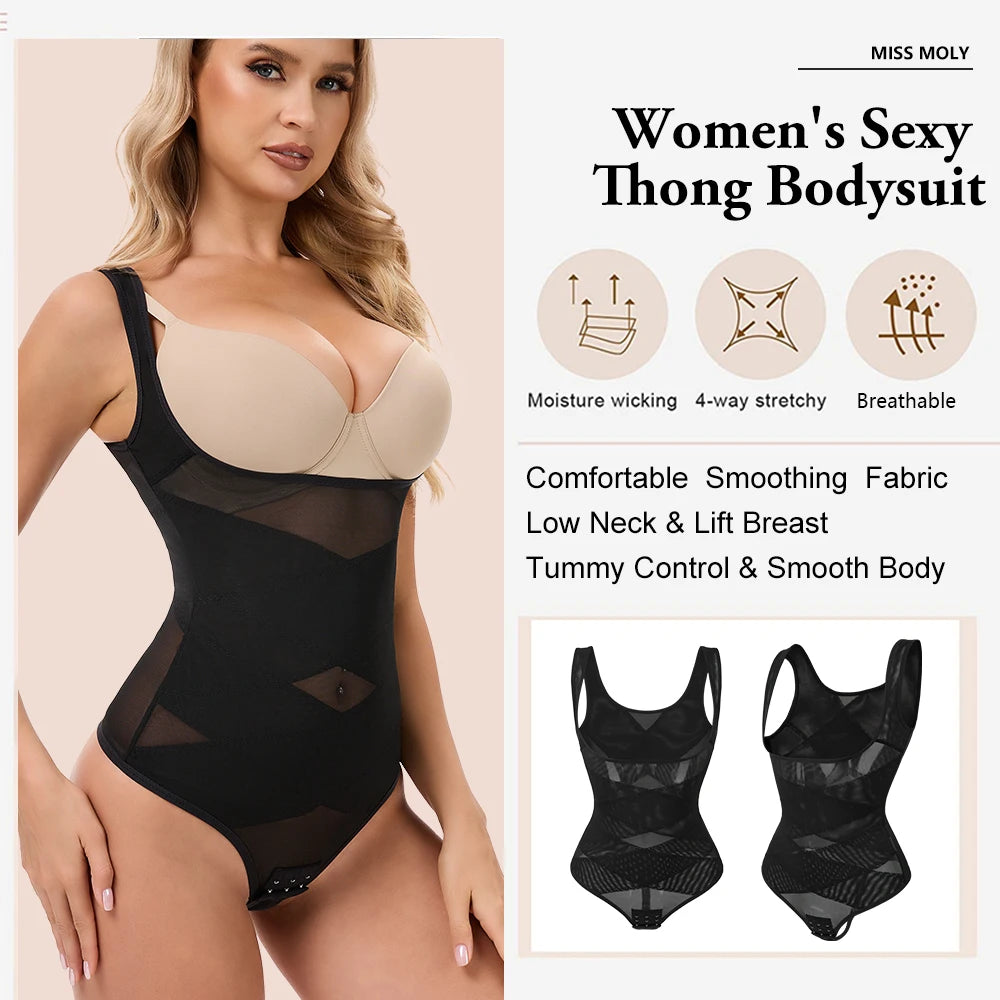 Perizoma in rete Body Shapewear Donna Nuovo Shaper per tutto il corpo Vita sottile Tummy Control Intimo Pancia piatta Corsetto sottoseno