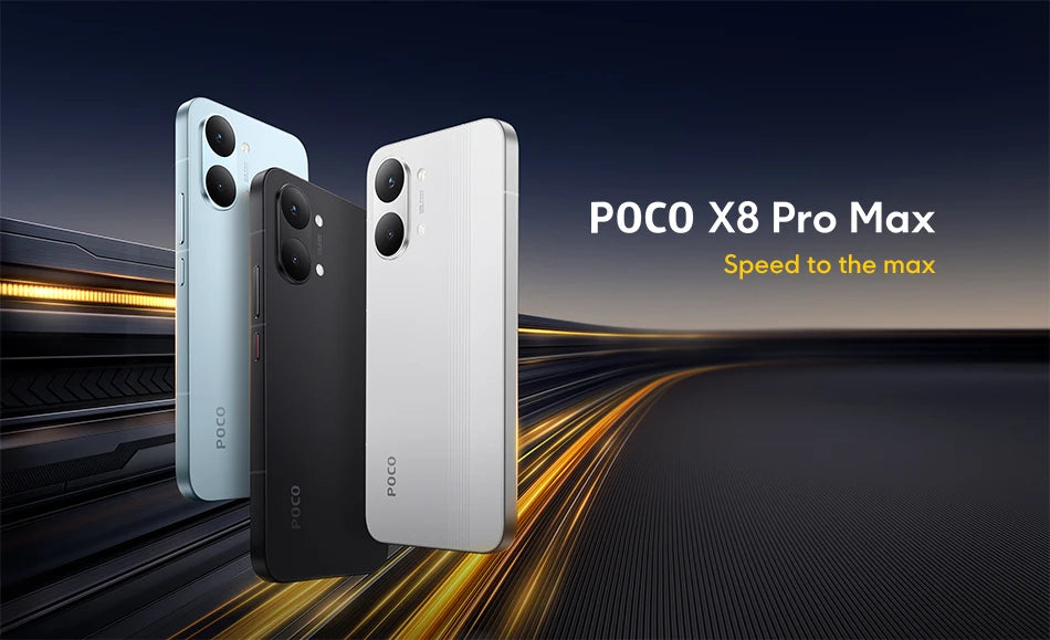 POCO X8 Pro Max 5G Versione Globale, Telefono NFC, Display AMOLED da 6,83" 1.5K 120Hz, Batteria a Lunga Durata da 8500mAh, MediaTek Dimensity 9500s