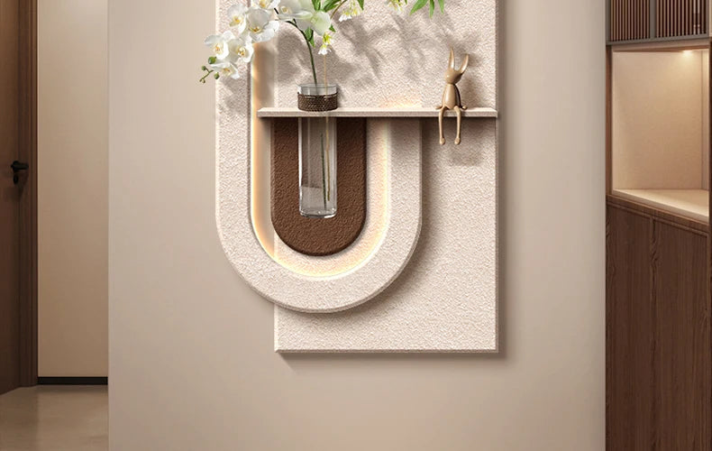 Decorazioni per l'ingresso Lampade da parete a LED Pianta verde Corridoio Corridoio Moderno dipinto sospeso Luci murali per vasi da soggiorno di fascia alta