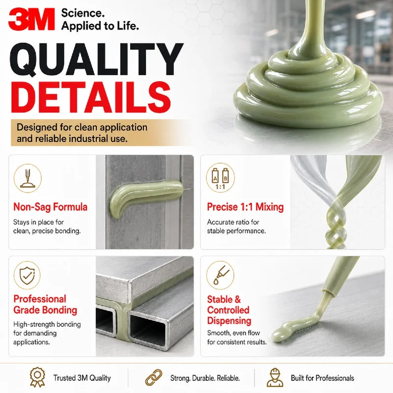 Originale 3M DP6310NS Scotch Weld Adesivo in uretano 50ML Verde Multi-Materiale Composito Adesivo strutturale Colla ad alta resistenza