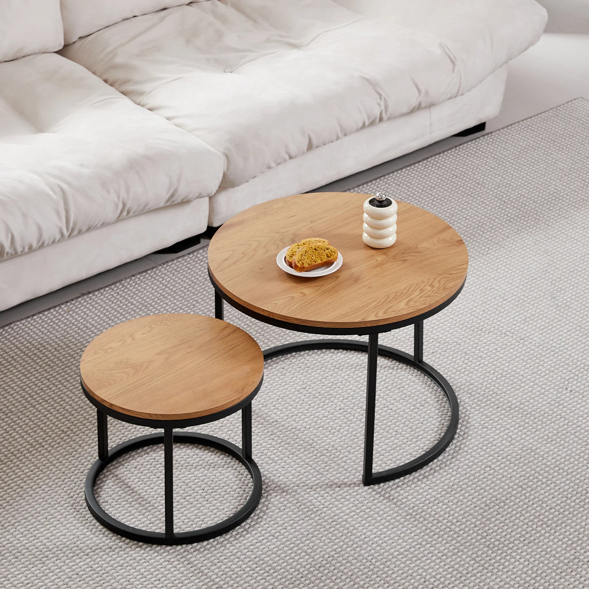 2 pezzi tavolino nordico 2 in 1 combinazione rotonda tavolo da tè per ufficio moderno e minimalista divano per la casa Ins tavolino soggiorno