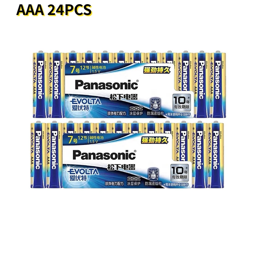 Panasonic 1.5V AAA # Batteria Alcalina a Lunga Durata per Serrature Intelligenti, Telecomandi TV e Condizionatori d'Aria, 4‑96 Pezzi