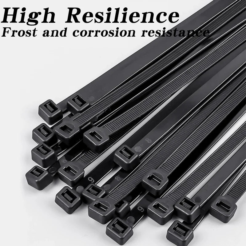 500/1000PCS fascette per cavi in Nylon di plastica fascette per cavi autobloccanti cinghie per cavi regolabili anello di fissaggio fascette per cavi per ufficio a casa