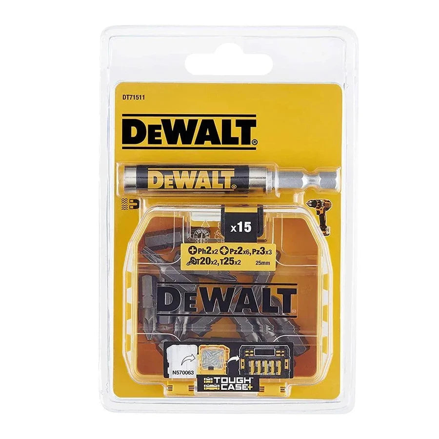Dewalt 16 punte per cacciavite e inserti porta magneti telescopici Ph2 x PZ2, PZ3 x 6, 2 x 3, T20 x 2, T25 x 2, DT71511-QZ
