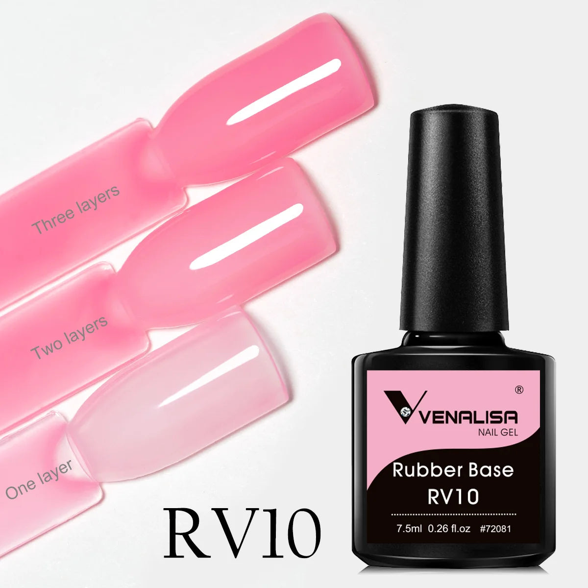 VENALISA Base in Gomma Cappotto Colore Gel per Unghie Smalto Gelatina Semi Trasparente Francese per Unghie Camouflage Soak off UV LED Gel per Unghie Smalto