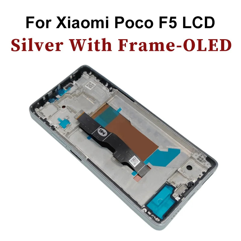 AAA-- Schermo LCD con tecnologia OLED per Xiaomi Poco F5 Pro, display e digitalizzatore touch screen 23049PCD8G, ricambi per Poco F5 LCD 23013PC75G.