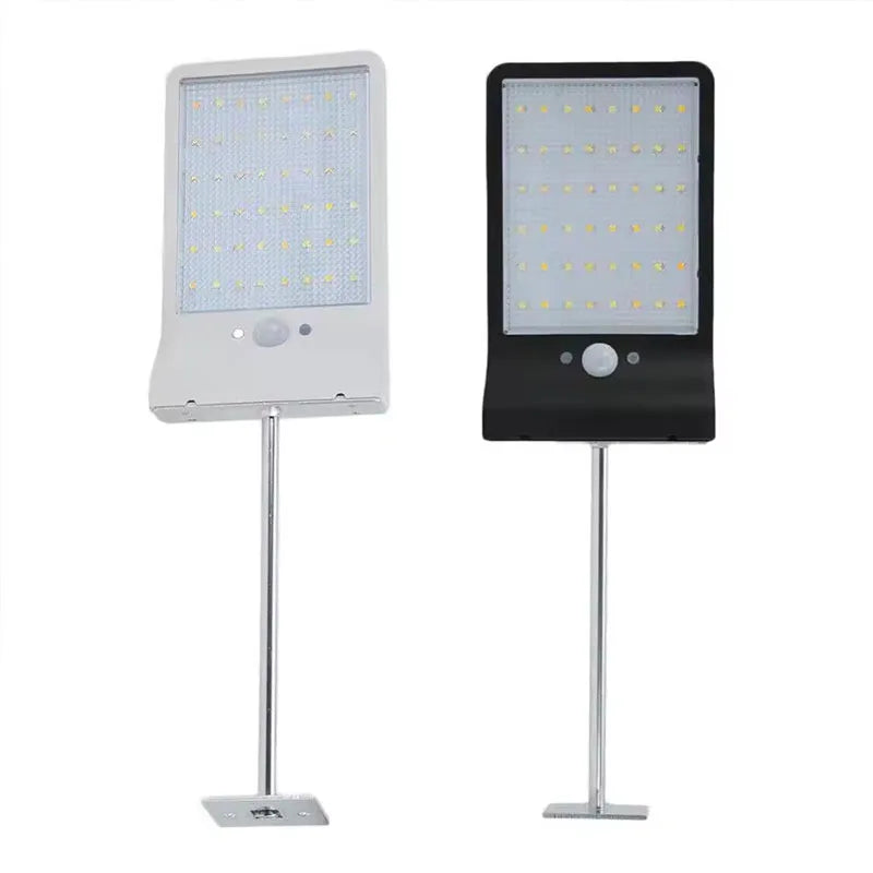 48 led luci da parete stradali solari 450LM 3.5W led sensore PIR di movimento solare luci DIM in alluminio con telecomando per garage da giardino