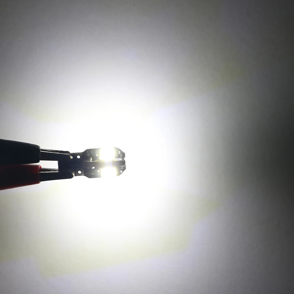 10x W5W T10 LED CANBUS No Error 5W5 12V 5W 600Lm Super Bright Car Interior Luce laterale 194 3030 SMD Lampadina automatica Bianco Ambra Rosso