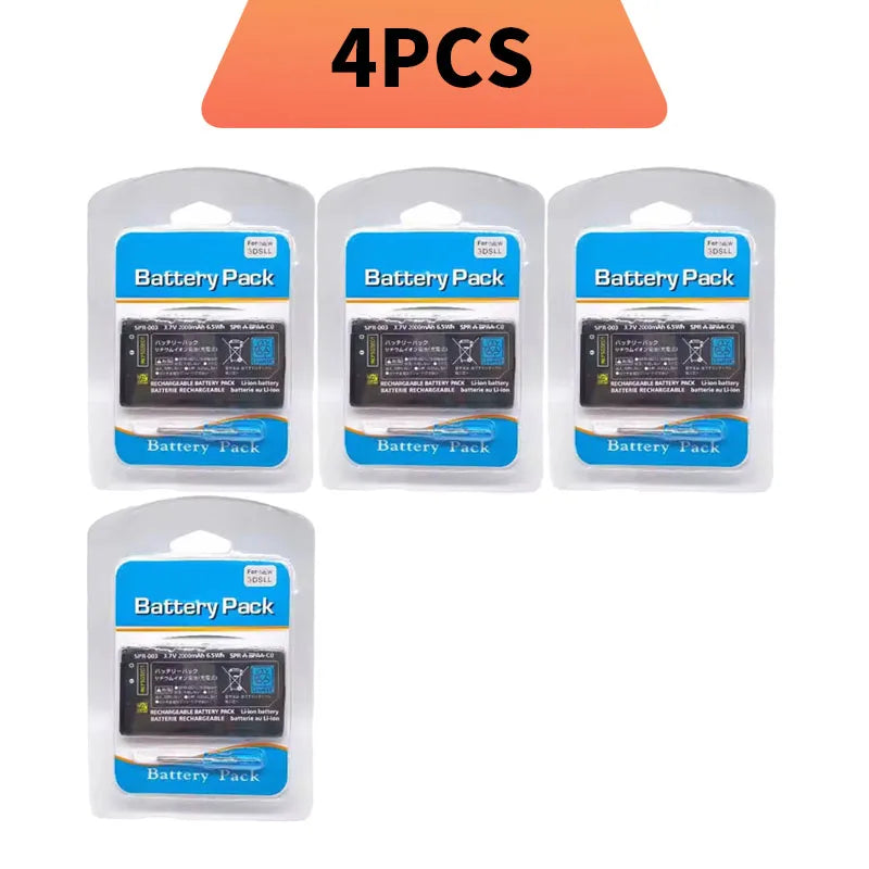 Batteria di ricambio Hotsale SPR-003 da 2000 mAh ad alta capacità per 3DS XL/3DS LL agli ioni di litio con set di cacciaviti per batteria 3DSLL 3DSXL