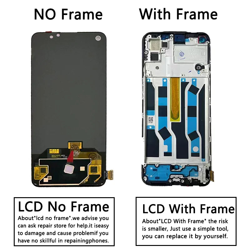 Display AMOLED da 6,43 pollici per OPPO Reno6 4G LCD CPH2235, pannello touch screen digitalizzatore per Oppo Reno 6 5G PEQM00, LCD CPH2251