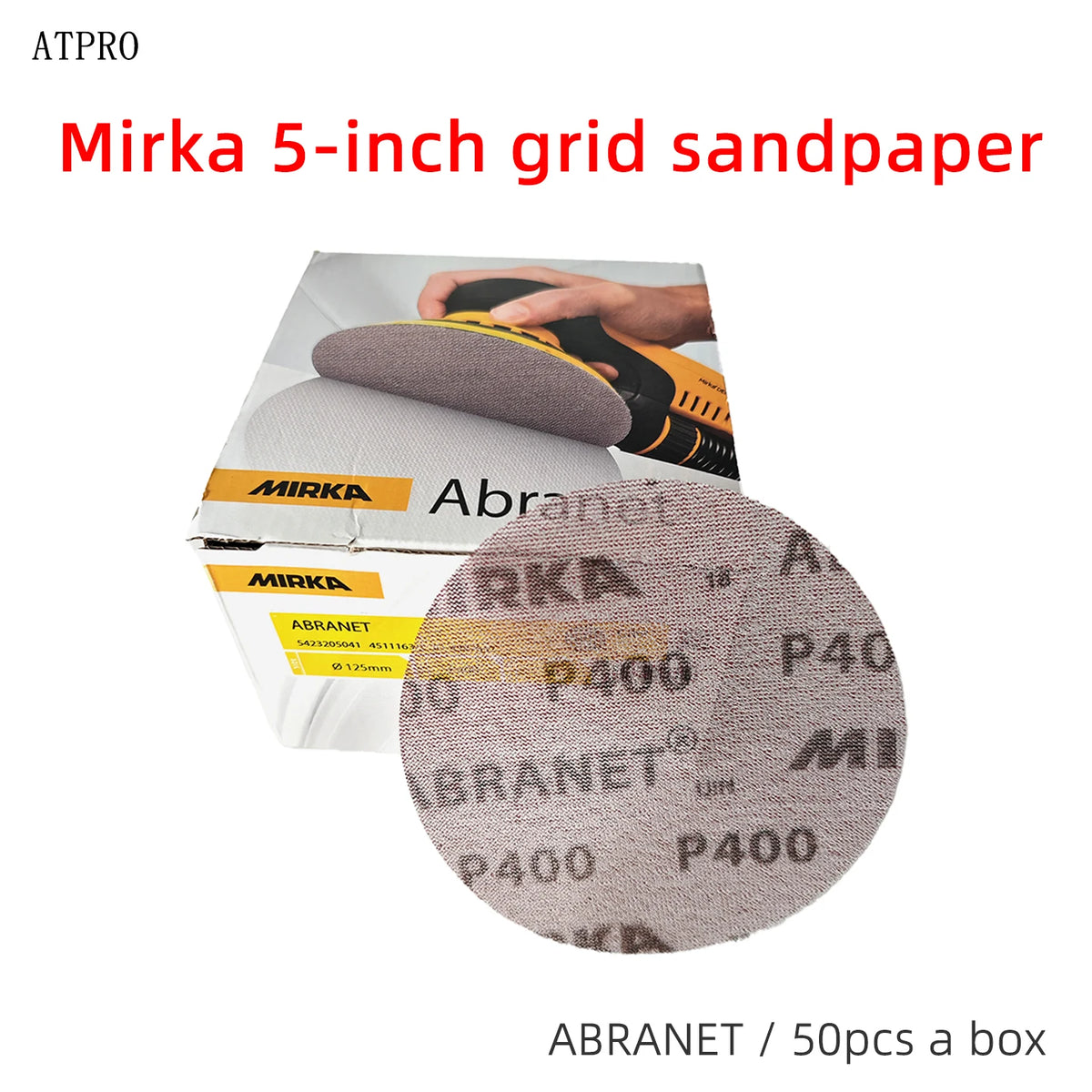 Finlandia MIRKA ABRANET Carta vetrata a rete secca senza polvere, carta vetrata a rete da 5 pollici (125 mm), ideale per la riparazione e il rifinitura della vernice