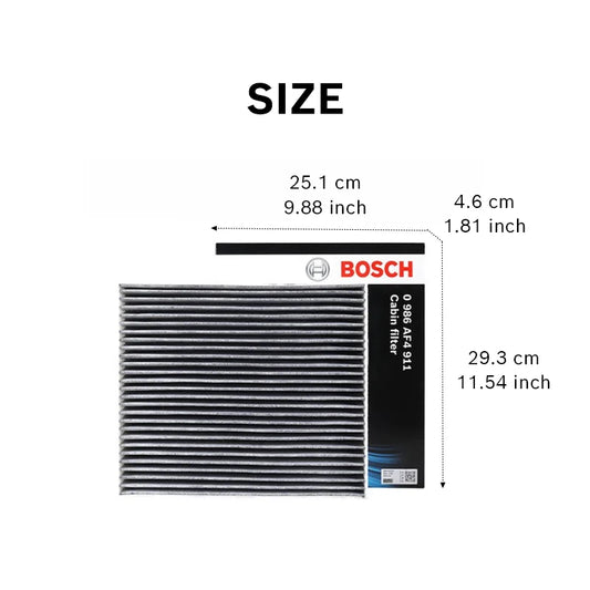 Filtro abitacolo attivo Bosch AF4911 per Volvo XC40 XC60 XC70 EX40 C40 EC40 S60 S80 S90 V40 V60 V70; per Lynk&Co 01【OE:31497285】