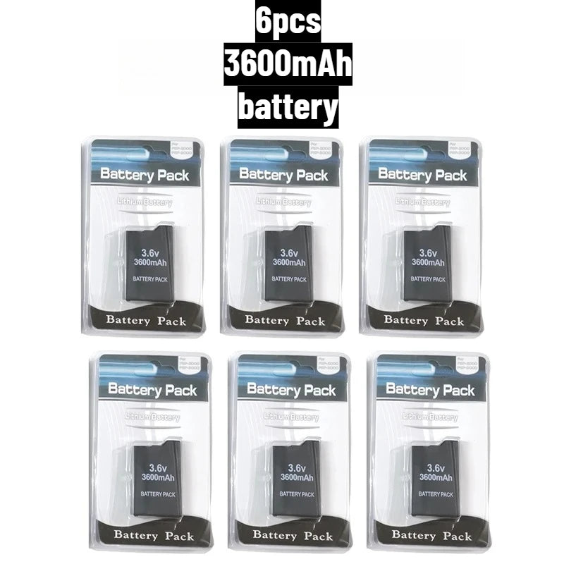 Batteria di Ricambio al Litio 3600/2400mAh per Console di Gioco Portatile PSP2000, Compatibile con PS Lite PSP-2PSP-3004