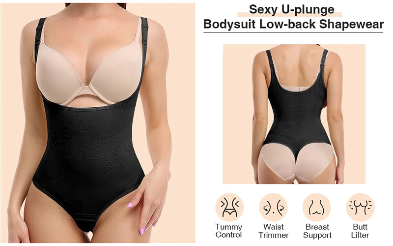 Body modellante sexy a perizoma da donna, contenitivo snellente per tutto il corpo, corsetto modellante vita, controllo pancia, intimo modellante e contenitivo
