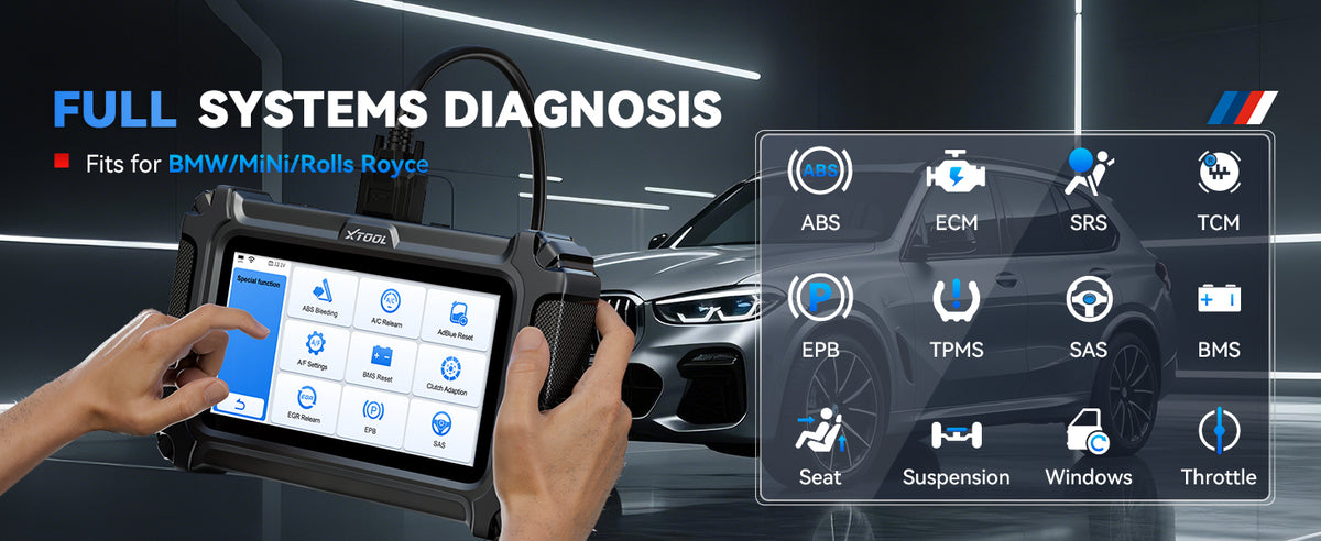 XTOOL InPlus IP500 per BMW, Aggiornamento Gratuito a Vita, Scanner Diagnostico Auto IP500, Test Attivo ECU, Scanner OBD2 per Tutti i Sistemi BMW, Mini, Rolls Royce, Strumenti Diagnostici Auto, 23+ Servizi, Lettore di Codici
