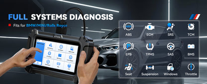 XTOOL InPlus IP500 per BMW, Aggiornamento Gratuito a Vita, Scanner Diagnostico Auto IP500, Test Attivo ECU, Scanner OBD2 per Tutti i Sistemi BMW, Mini, Rolls Royce, Strumenti Diagnostici Auto, 23+ Servizi, Lettore di Codici