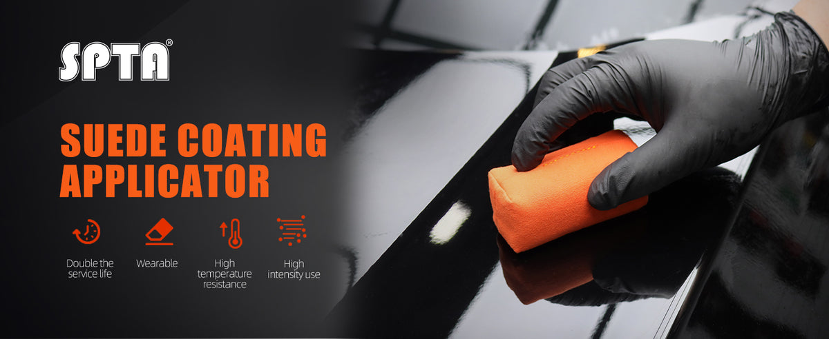 Applicatore in Microfibra SPTA per Rivestimenti Ceramici, Spugna in Camoscio per Detailing Auto, Applicazione di Cera e Sigillanti
