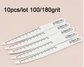 10/50/100 Pezzi di Lime per Unghie Professionali 100 180 in Legno Bianco, Carta Abrasiva per Unghie, Set di Strumenti per Manicure e Salone