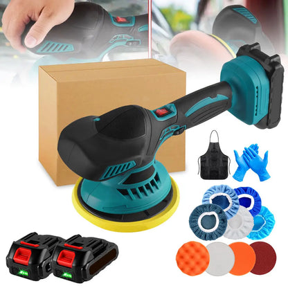 Lucidatrice elettrica per auto, 2500-7000 giri/min, strumento per lucidatura elettrica, 6 velocità, senza fili, macchina per lucidatura auto, compatibile con batteria Makita 21V