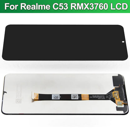Display LCD da 6,74'' per OPPO Realme C53 con gruppo digitalizzatore pannello telaio - Parte di ricambio per riparazione touch screen RMX3760