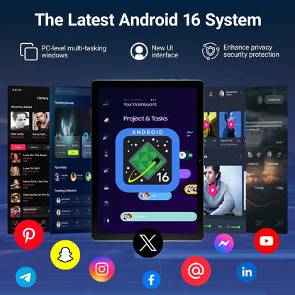 Kb1001L 10.1" HD 800*1280 Android 16 |     20GB di RAM (3+17GB) + 64GB di ROM, processore A333, batteria da 5000mAh, Type-C 5V 2A |     Set completo: tastiera, mouse, astuccio per penne, cuffie, disponibile in magazzin
