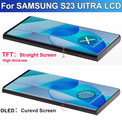 S23 Ultra Assemblea di Schermo per Samsung S23 Ultra S918 SM-S918B SM-S918U Display LCD Touch Screen Digitale Con Sostituzione del Telaio
