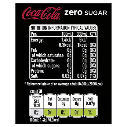 COCA COLA IN LATTINE DA 24 PZ ZERO/SENZA CAFFEINA