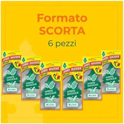 Arbre Magique Profumatore Auto, Fragranza assortiti, Profumazione Moderna, Durata Fino a 7 Settimane, Made in Italy, Confezione da 6 unità