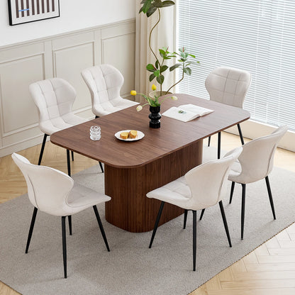 EGOONM Tavolo da pranzo rettangolare in legno massello in stile nordico, tavolo da pranzo per lettura e tempo libero, 160 * 90 cm