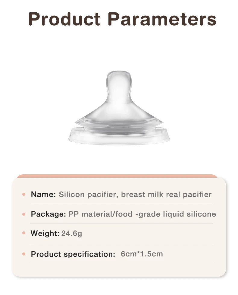 MAMIJOY Ciuccio per neonati 4 pezzi in PP con testa rotonda e foro incrociato in silicone alimentare per neonati da 0-6 mesi, ciuccio per neonati, tettarella per neonati, senza BPA BY05