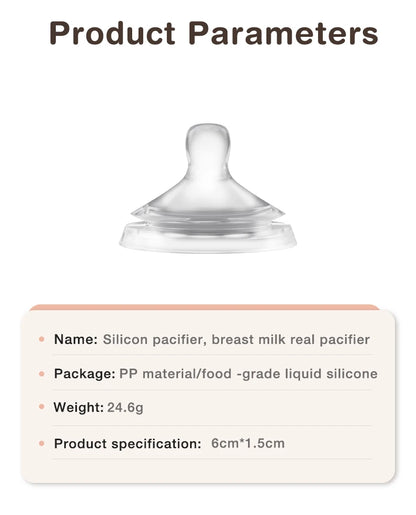 MAMIJOY Ciuccio per neonati 4 pezzi in PP con testa rotonda e foro incrociato in silicone alimentare per neonati da 0-6 mesi, ciuccio per neonati, tettarella per neonati, senza BPA BY05