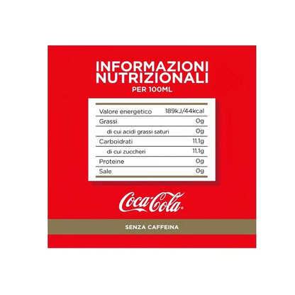 COCA COLA IN LATTINE DA 24 PZ ZERO/SENZA CAFFEINA