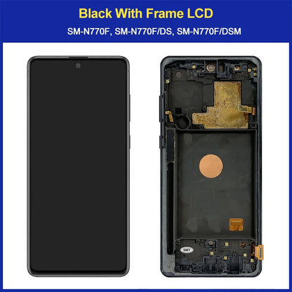 Schermo LCD AMOLED da 6,7 pollici per Samsung Note 10 Lite, gruppo di ricambio per lo schermo touchscreen, compatibile con Samsung Note10 Lite N770 N770F, con cornice.