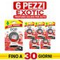 Confezione da 6 o 12 Arbre Magique POP Exotic, profumatori auto solidi, fragranza fresca e fruttata, formato scorta per auto, furgone, armadio e piccoli ambienti