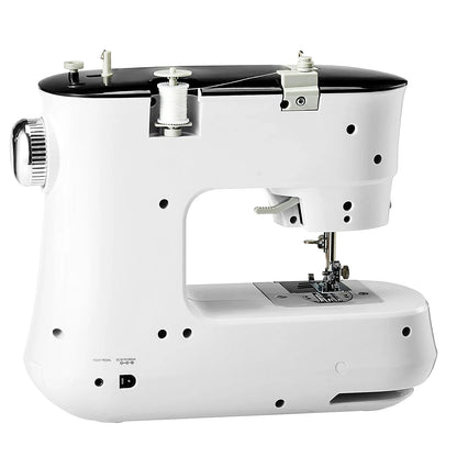Macchina da Cucire Elettrica Mini 519 per Fai-da-Te con Doppio Filo, Tavolo di Estensione per Ampio Spazio di Lavoro, Controllo Velocità Alta/Bassa, EU