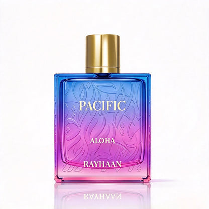 Profumo Rayhaan Pacific Aloha, 100 ml, fragranza fresca di fiori e frutta marina, profumo persistente, adatto a qualsiasi occasione.