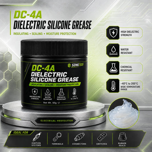 Grasso Dielettrico in Silicone DC-4A 50g 100g, Impermeabile e Isolante per Connettori Elettrici, Candele, O-Ring, Settore Automobilistico