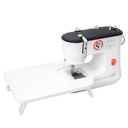 Macchina da Cucire Elettrica Mini 519 per Fai-da-Te con Doppio Filo, Tavolo di Estensione per Ampio Spazio di Lavoro, Controllo Velocità Alta/Bassa, EU