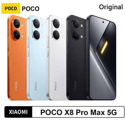 Versione Globale POCO X8 Pro Max 5G NFC Smartphone, Batteria Monster da 8500mAh, Dimensity 9500s, Display AMOLED da 6.83'' 1.5K 120Hz