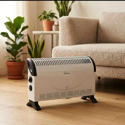Termoconvettore Elettrico KALOR 1500W - Termoconvettore con Termostato -Termo Convettore Aria Calda 2 Potenze Stufa Elettrica per Riscaldare Casa e Ufficio - Stufa Elettrica Smart