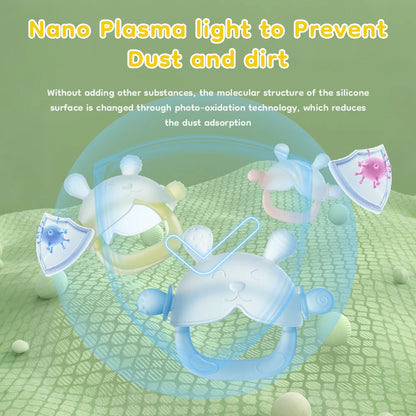 MAMIJOY 1 Pezzo Anello Massaggiagengive per Neonati, Anti-Caduta, in Silicone, per l'Allenamento alla Masticazione, Senza BPA, per Bambini di 2 Mesi, Neonati YJ0