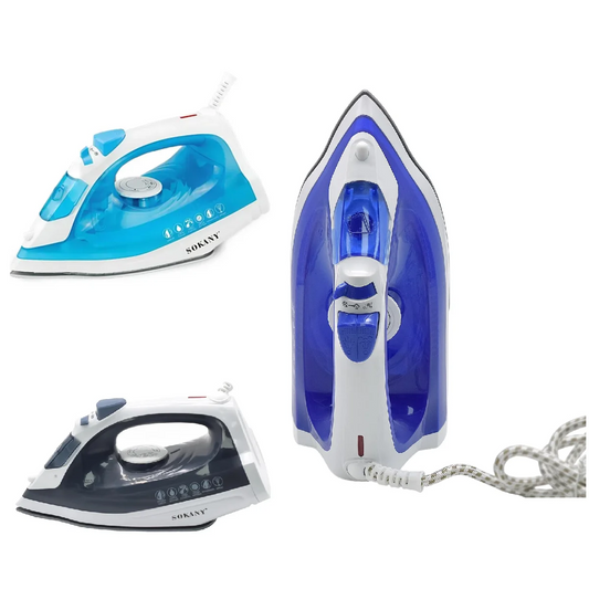 Ferro da Stiro a Vapore Elettrico per Vestiti 1600W, Temperatura Regolabile, Funzione Spray e Vapore Potenziato, Piastra Antiaderente, Serbatoio Acqua da 220 ml, Stiratura Rapida per Casa