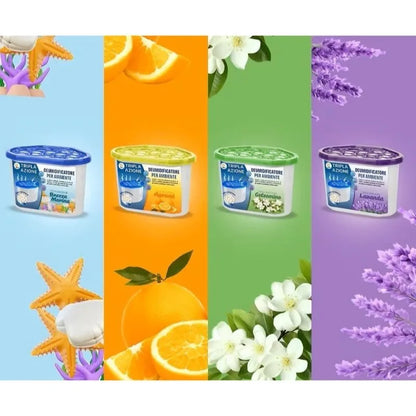 Set 6 Assorbiumidità 500ml | Deumidificatore Ambienti Casa, Cucina, Bagno, Camera da Letto, Armadi, Cantina, Roulotte, Garage | Contro Condensa, Cattivi Odori