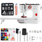 Macchina da Cucire Elettrica Mini 519 per Fai-da-Te con Doppio Filo, Tavolo di Estensione per Ampio Spazio di Lavoro, Controllo Velocità Alta/Bassa, EU