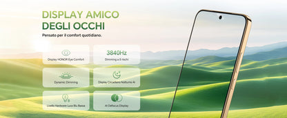 HONOR Magic8 Lite Smartphone 5G, Tripla Resistenza-IP69K, 7500 mAh, Fotocamera AI 108 MP con OIS, Display AMOLED da 6.79 Pollici Cellulari, AI Intelligente, Dual SIM, NFC