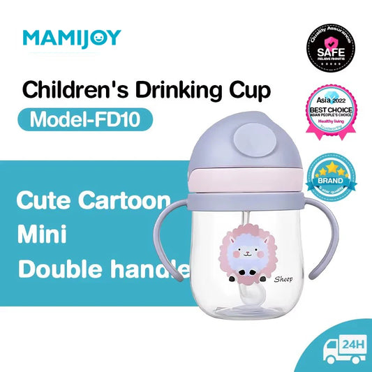 MAMIJOY BY01 250ML Bambini Acqua Sippy Cup Tazza di Alimentazione Del Bambino con Cannucce Bottiglia di Acqua A Tenuta Tazze Per Bambini Portatili All'aperto