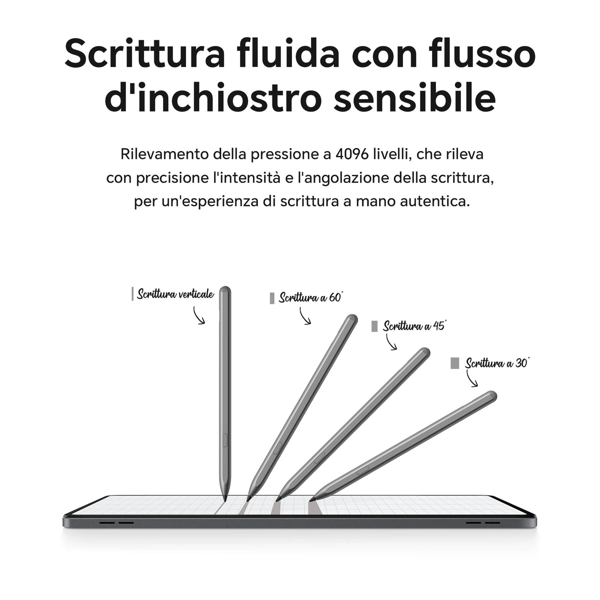 HONOR CHOICE penna per HONOR Pad 10/9/X9a, ad alta sensibilità, Palm Rejection, penna touch per tablet con rilevamento dell'inclinazione, penna capacitiva con 1 punta di ricambio