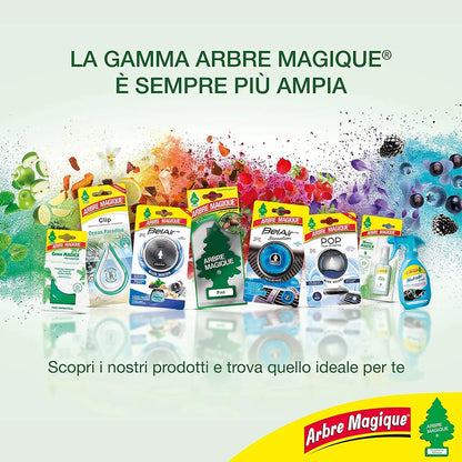 Confezione da 6 o 12 Arbre Magique POP Fresh Musk, profumatori auto solidi, fragranza morbida e fresca, formato scorta per auto, furgone, armadio e piccoli ambienti