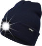 Cappello Illuminato Berretto,USB Ricaricabile Cappello da Corsa 4 LED Impermeabile Luce Invernale Calda Lampada Frontale Regali per Uomo e Donna